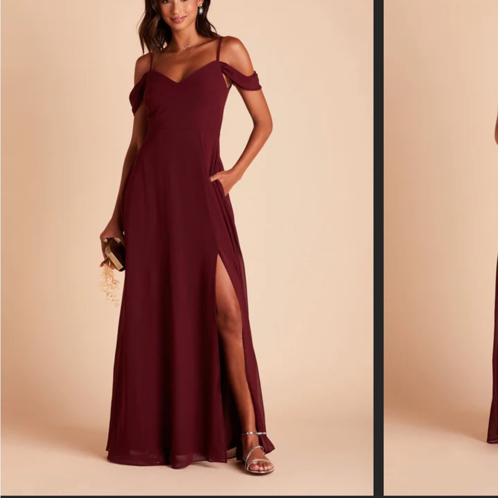 Cabernet Off-Shoulder Bridesmaid Dress